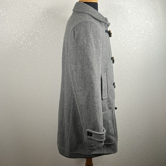 Banana Republic Men's Gray Wool Blend Toggle Buttons Winter Classic Coat Size XL - Picture 6 of 9
